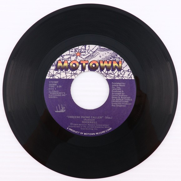 Rockwell - Obscene Phone Caller 1984 Electro-Funk 45 rpm 7" Single Record Motown - Picture 6 of 8
